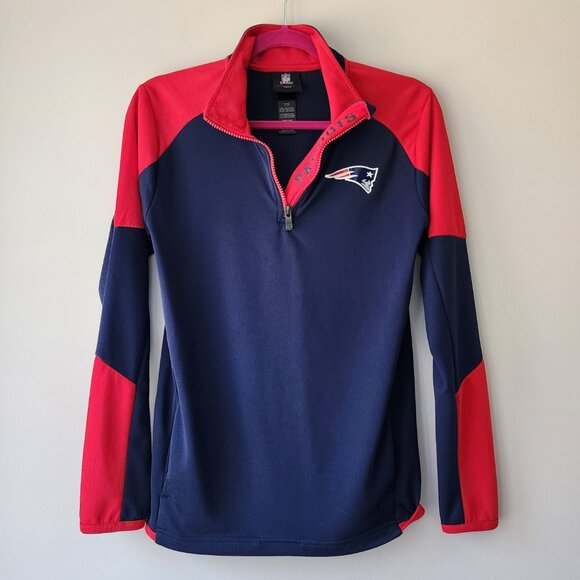 NFL New England Patriots Quarter Zip | Youth Large 14-16 | Lightweight EUC Red - Picture 1 of 7